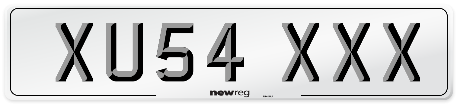 XU54 XXX Number Plate from New Reg